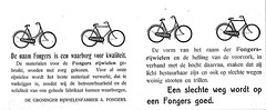 Advertisement for Fongers bicycles