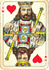 Dutch playing cards from 1920-1927: King of Hearts