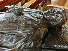 all hallows barking, london, c20,tomb effigy of tubby clayton, founder of toc h,  1972, fibreglass by cecil thomas