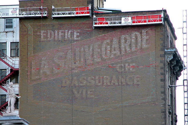 Faded wall ads of Montreal