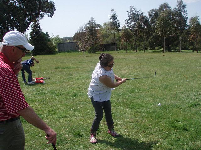 our first golf lesson