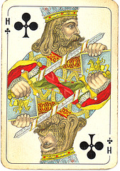 Dutch playing cards from 1920-1927: King of Clubs