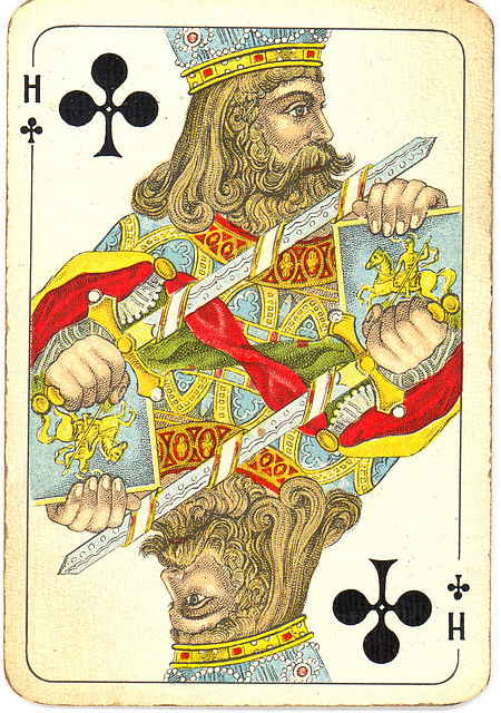 Dutch playing cards from 1920-1927: King of Clubs