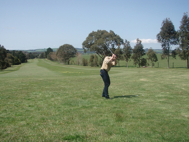 our first golf lesson