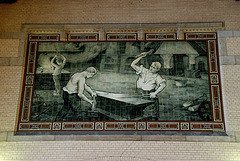 Tile tableau at Haarlem Railway Station