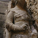 st.peter's church , sandwich,broken effigy of a knight, said to be the mid c15 donor sir john grove, but more likely somewhat earlier. the effigy was drawn in 1785 lying on this base under a canopy in the ruined south aisle. one of the lions' he