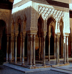 Granada- Alahambra- Courtyard of the Lions- Pavilion
