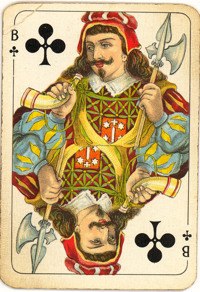 Dutch playing cards from 1920-1927: Jack of Clubs