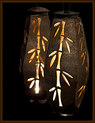 Clayfolk Show! This is Debra Nelson's Candle Lamp Pair