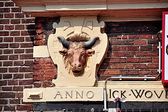 Gable ornament of a cow