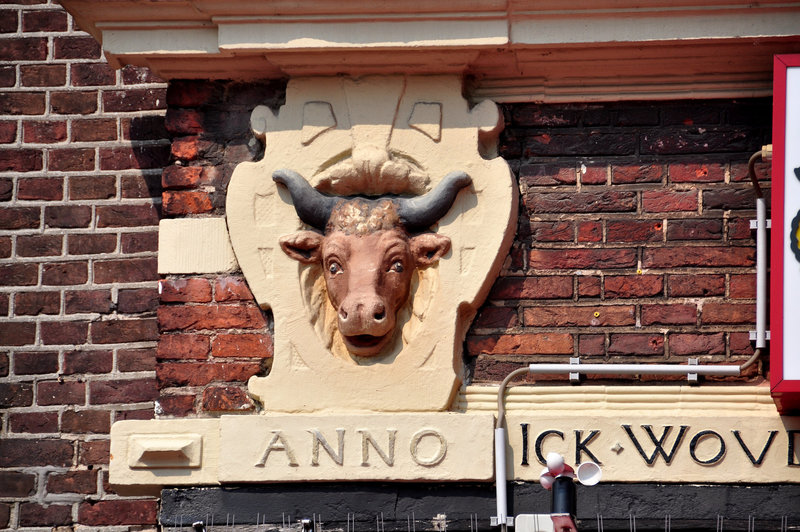 Gable ornament of a cow