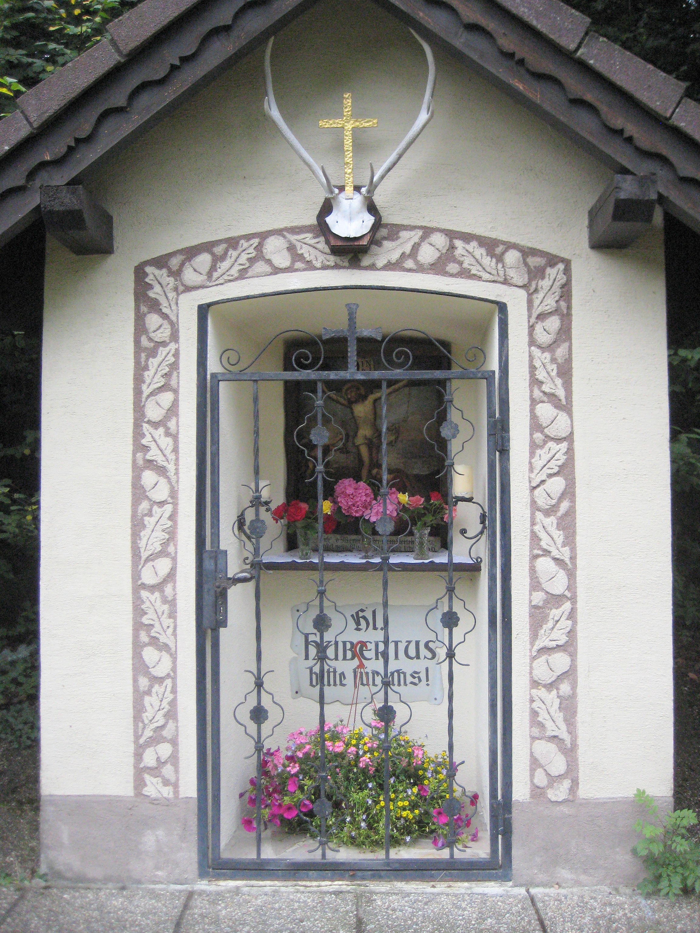 Klausen-Leopoldsdorf, Hubertus-Bildstock in der Nähe vom Gaisrücken