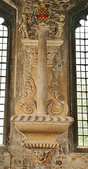 all hallows barking, london,column tomb of john winder, 1699
