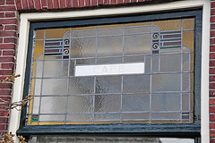 Window of the former cafe Kalvermarkt