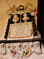 wyddial church, herts, c17 tomb, sir william goulston, 1687
