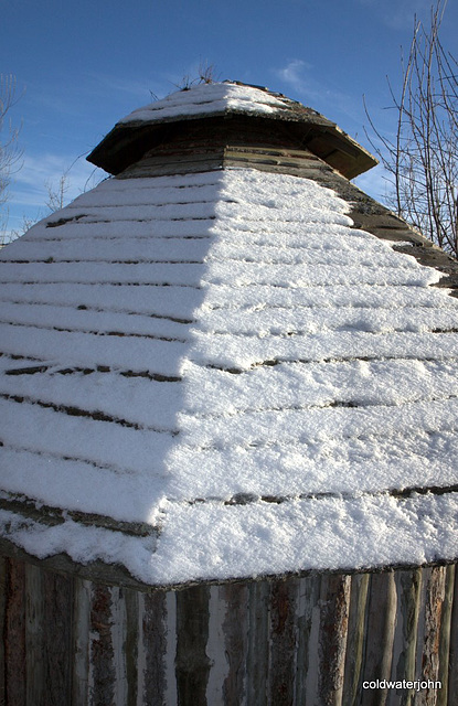 Snow and blue skies