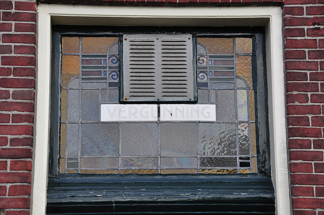 Window of the former cafe Kalvermarkt