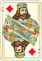 Dutch playing cards from 1920-1927: King of Diamonds