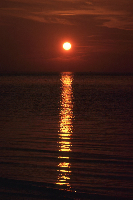 Coucher de soleil sur la Manche