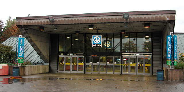 Montreal images: entrance to metro station Jean-Drapeau