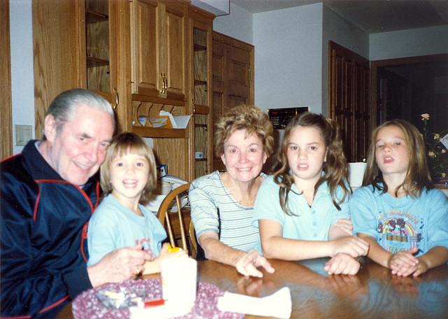 Carl and Alice visit us in Brookfield, WI, 1988