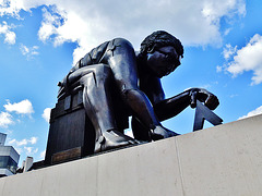 newton by paolozzi, outside the british library in london