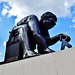 newton by paolozzi, outside the british library in london