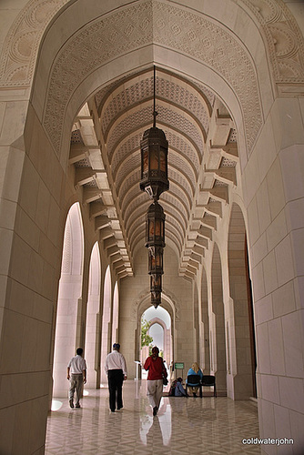 External walkway at Sultan Qaboos Mosque