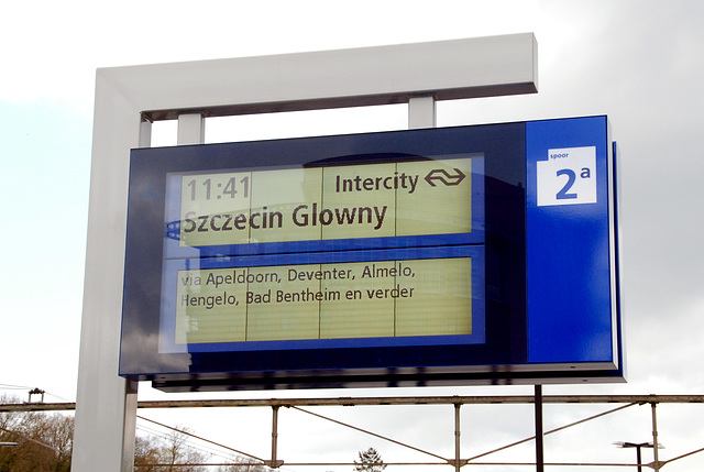 Sign on the platform at Amersfoort