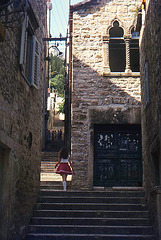 Hvar Street with Venetian Trefoil Window