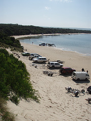 boat trailers at Shallow Inlet