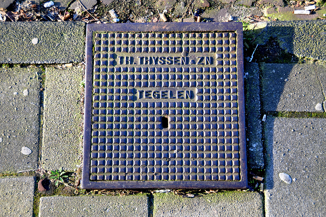 Drain cover of Th. Thyssen & Zn (Thyssen & Sons) of Tegelen