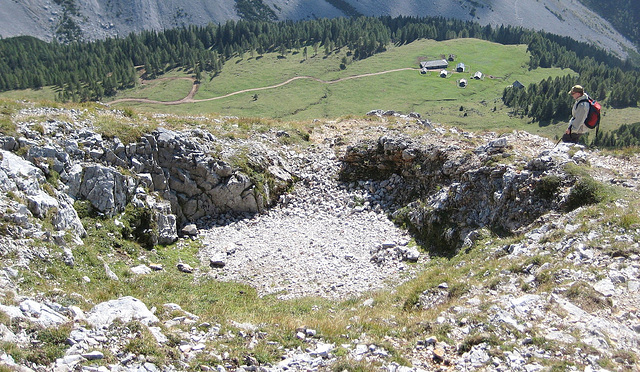 Abstieg vom Kosiak, unten die Matschacher Alm