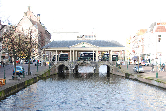 The Egg Riots in Leiden: Riot squad vehicles