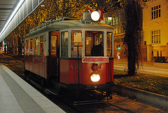 Old tram 4013 on birthday service