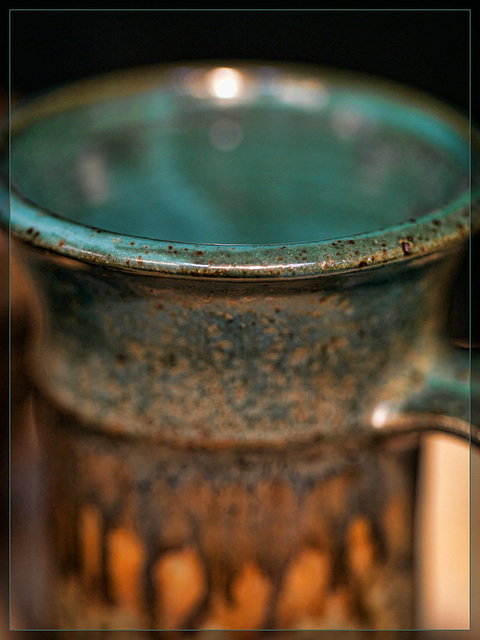 Bruce Finch: Rusty Mug with Turquoise Interior