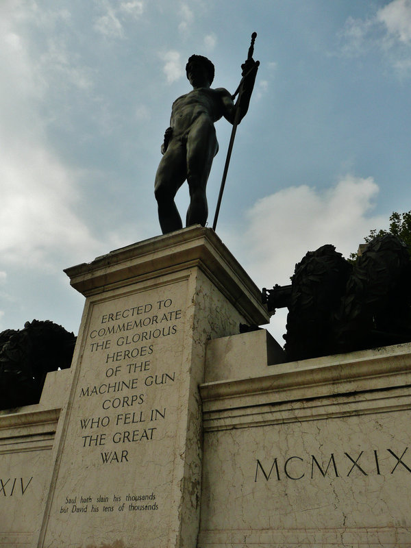 machine gun corps memorial, hyde park corner, london
