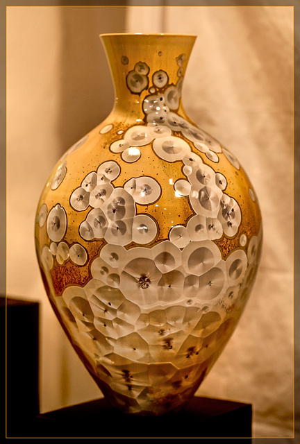 Clayfolk Art Show!! This is Steve Kirkland: Golden Fractal Vase