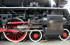 A visit to the National Railway Museum in York: steam cylinder of the 607