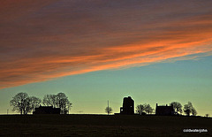 Blervie Castle Ruins against evening skyline