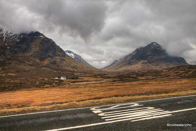 Glencoe in March mists and low cloud