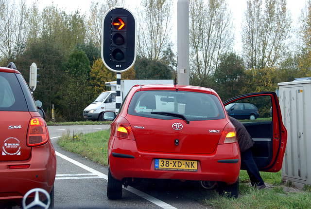 Broken down Yaris