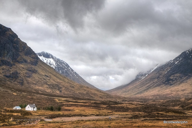 Glencoe in March mists and low cloud