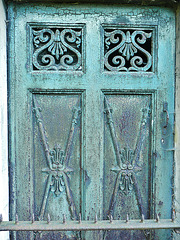 brompton cemetery, london,detail of an unknown c19 mausoleum, the owner's wife's mother claiming illegitimate royal descent
