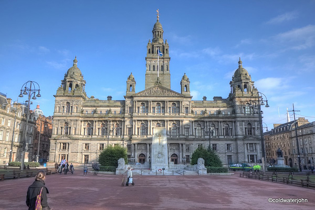 Glasgow's George Square and Council Chambers