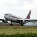 Landing Qatar plane at Schiphol