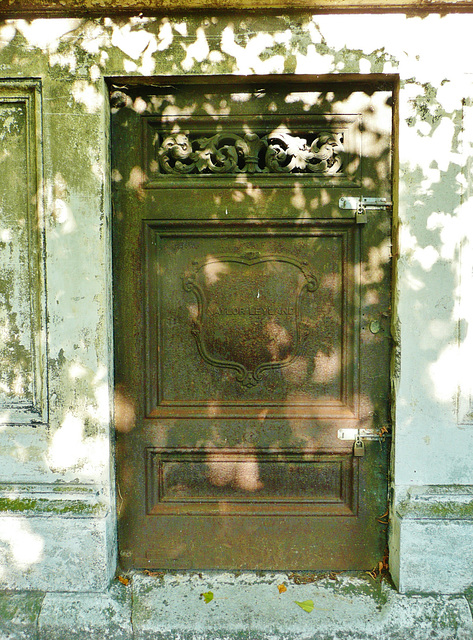 brompton cemetery, london,detail of a c19 mausoleum