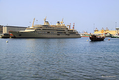 Al Said - the Royal Yacht moored at Muttrah