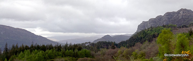 Panorama from the Plockton Strome Ferry road