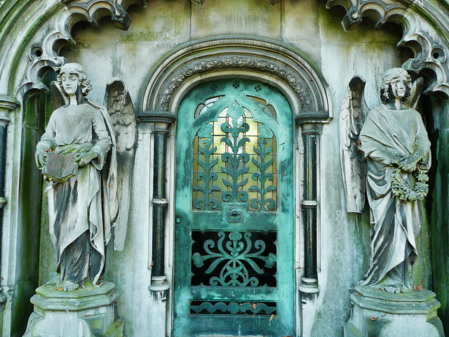 brompton cemetery, london,mcdonald mausoleum of 1902, in florid scottish gothic